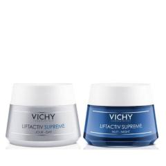 Vichy Liftactiv Supreme Dagcrème Normale tot Gemengde Huid en Nachtcrème 50ml Routine Kit